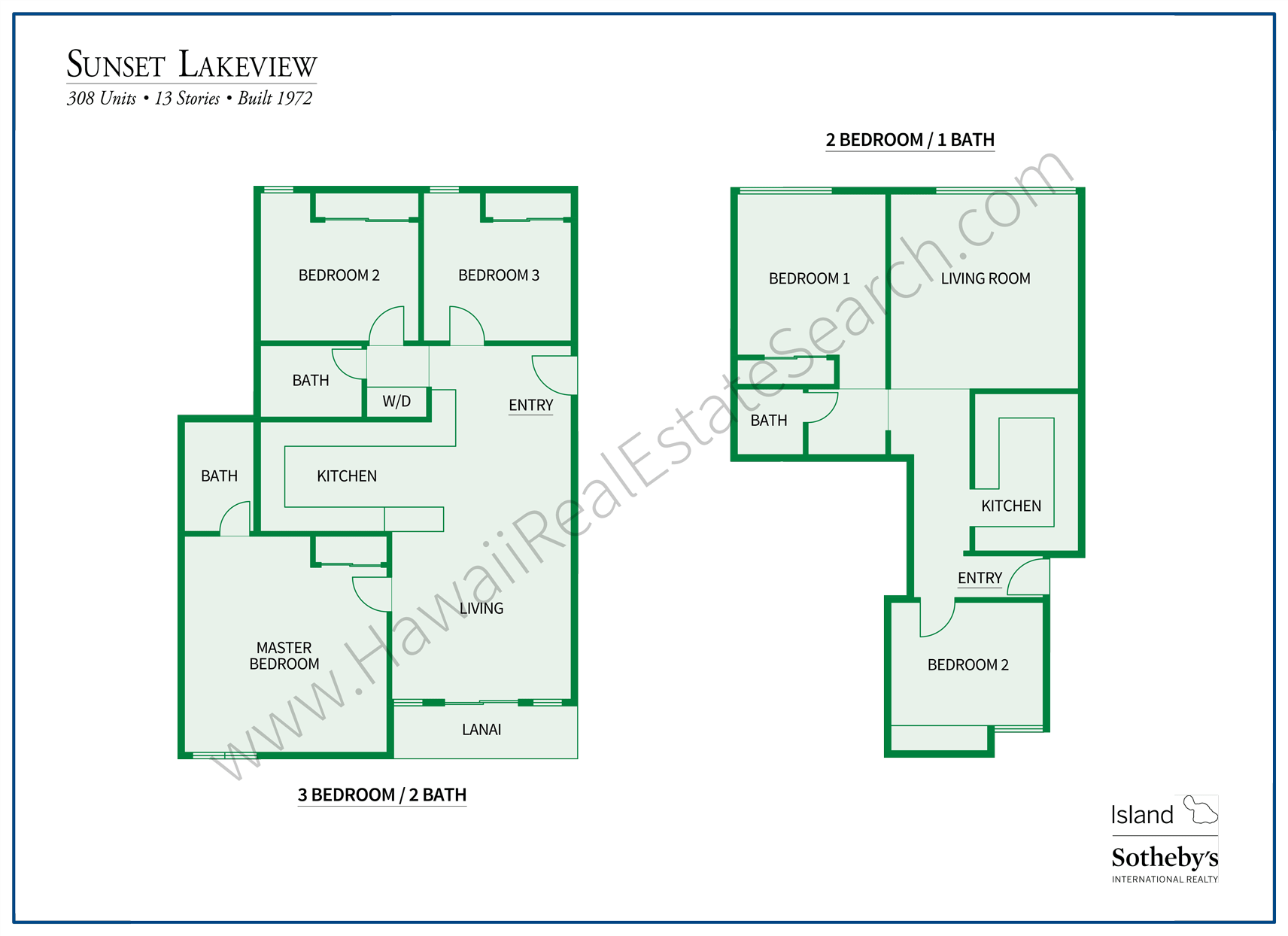 Sunset Lakeview Floor Plans